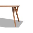 thumbnail image 5 of Baxton Studio Sahar Table à Manger Transitionnelle Moderne Mi-Siècle en Bois Fini Noyer Brun, 5 of 5