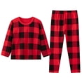 thumbnail image 1 of PMVFHDE Liquidation Liquidation Pyjamas de Noël Enfants Garçons Ensembles de Pyjamas pour Enfants Printemps et Automne Longs Garçons et Filles Hiver Bas Ensemble de Pyjamas Chauds Rouge,140, 1 of 5