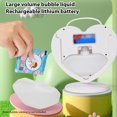 thumbnail image 3 of yeacher Heart-Shaped Electric Bubble Machine with Remote Control, Rechargeable Battery, and Multi-Hole Design for Outdoor Weddings and Parties (White/Pink), 3 of 6