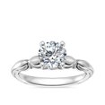 thumbnail image 1 of 1.15 Carat Excellent Round Cut Real Diamond New Design Solitaire Ring for Wedding Solid 18K White Gold Size 11, 1 of 8