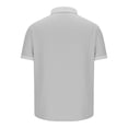 thumbnail image 4 of cfhntfmh V Neck Shirts for Men Slim Short Sleeve Muscle Golf T-Shirts Summer Knitted Collared Soft Buttons down Tees, 4 of 7