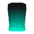 thumbnail image 3 of Plebaso Débardeurs Dégradés pour Femmes Chemises à Col Rond Froncé Ajustées Décontractées Été 2025 Sans Manches, 3 of 4