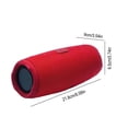 thumbnail image 3 of COFEST Outdoor Portable Bluetooth Speaker: High Power, IPx6 Waterproof, Deep Bass, Long Range, Dual 5W Stereo Sound with Enhanced Bass, 1200mAh Battery & Bluetooth 5.0 for Hands-Free Calls Red, 3 of 8