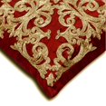thumbnail image 2 of The HomeCentric Pillow Case Zipper, Decorative Red Pack of 2, 24x24 inch (60x60 cm) Euro Shams, Art Silk Zardosi Throw Pillows For Sofa, Geometric Pattern Contemporary Style Easter - Admirable, 2 of 4