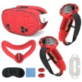 thumbnail image 1 of VR protective accessory set for Meta Quest 3S, including controller handle cover, VR shell cover, mask, lens cover, thumb grip, eye mask, protective case for Quest 3S, 1 of 8