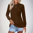 thumbnail image 2 of asjyhkr Plus Size Womens Long Sleeve Shirts Button Summer Tops Trendy 2025 Work Business Causal T Shirts, 2 of 6