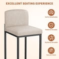 thumbnail image 4 of BeesClover Bar Stools Set of 2, Modern Counter Height Bar Stools with Back and Footrest, Faux Leather Upholstered Barstools Chairs for Kitchen Island Dining Room Bar, 4 of 9