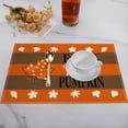 thumbnail image 4 of Fasiaou Fall Placemats, 12 x 18 Inch, Printed Thanksgiving Maple Leaf Linen Table Mats, Seasonal Autumn Holiday Table Decorations for Kitchen, Dining, Party Decor, 4 of 5
