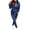 Dark Blue, variant on IROINNID Tracksuit For Women 2 Pieces Set On Sale Solid Color Sets Zipper Wear Lounge Wear Suit Sport Set Tops+Pants Jogging Suit,Olive Green
