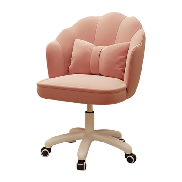 simhoa 360 Degree Swivel Office Chair Computer Task Stool for Apartment Office Home Pink