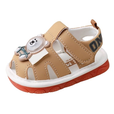 Ketyyh-chn99 Sandales pour Bébé Fille Garçon Été Chaussures pour Nourrisson Chaussures pour Bébé Tout-Petit Filles Cuir PU Souple Bout Ouvert Sandales d'Été Fleur Chaussures Plates pour 9-12 Mois, Kaki