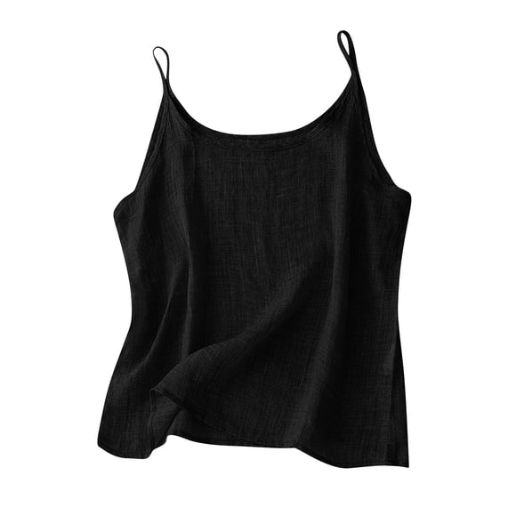 Cotton Linen Camisole Tops for Women Spaghetti Strap Loose Fit Tank Top Cami Summer 2025 Casual Sleeveless Shirts