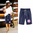 thumbnail image 2 of Birdeem Top and Shorts Sets for Women Womens Elastic Waist Printing Drawstring Shorts, 2 of 12