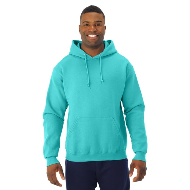 Jerzees Mens NuBlend Pull Over Hooded Sweatshirt, L, Scuba Blue