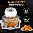 thumbnail image 4 of Granitestone Big Boss 16Qt Extra Large Glass Air Fryer Non Toxic – Family Sized 4 in 1 Cooker with 3 Cooking Sections, Self Cleaning, Dishwasher Safe White, 4 of 9