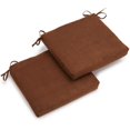 thumbnail image 1 of Blazing Needles Micro Suede 19-Inch by 20-Inch by 3-1/2-Inch Zippered Cushions, Chocolate, Set of 2, 1 of 2