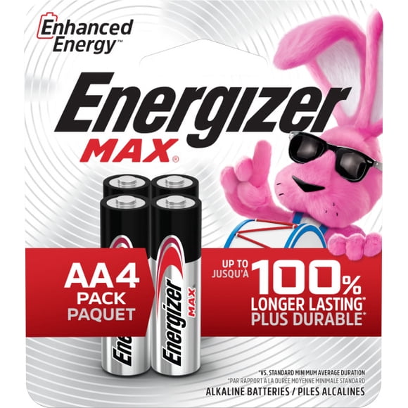 Piles Energizer MAX AA, emballage de 4