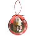 thumbnail image 1 of Basset Hound Ornement de Noël Boule Incassable, 1 of 2