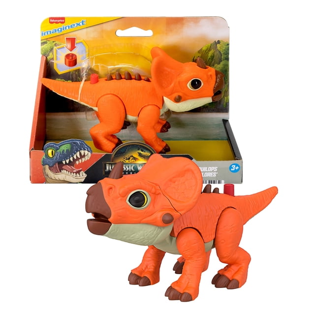 Fisher-Price Imaginext Jurassic World Rebirth Aquilops Figure d'action dinosaure avec mouvement