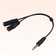thumbnail image 5 of Mosiee Splitter Headphone For Computer 3.5Mm 2 Female To 1 Male 3.5Mm Mic Audio Y Splitter Cable Headset To Pc Adapter, 5 of 5