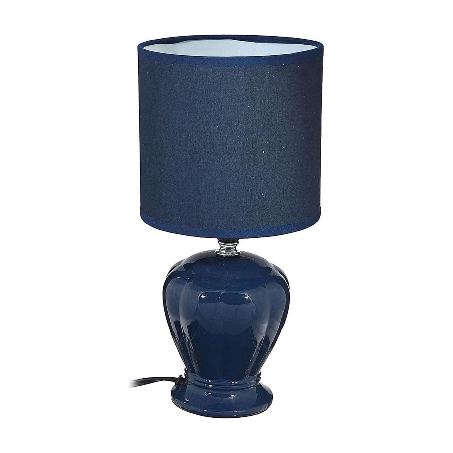 Ceramic Table Lamp With Shade 12.6" (Sapphire)