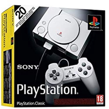 Playstation Classic Console with 20 Classic Playstation Games Pre-Installed Holiday Bundle, Includes Final Fantasy VII, Grand Theft Auto, Resident Evil Director's Cut and More