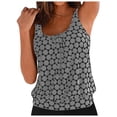 thumbnail image 3 of Gibobby Two Piece Tankini Bathing Suits for Women One Shoulder Swim Top with Bottom Swimsuits(Grey,M), 3 of 7