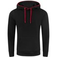 thumbnail image 1 of RXIRUCGD Chandail à Capuche Décontracté Polyvalent pour Homme, Couleur Unie, Mince, Noir, Taille : TG, 1 of 5