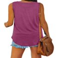 thumbnail image 3 of Women Vest V Neck Sleeveless Solid Color Casual Party Summer Tops, 3 of 9