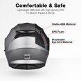 thumbnail image 3 of AHR Casque Modulaire RUN-M3 à Visière Double Complète pour Moto et Vélo, 3 of 9