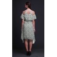 thumbnail image 2 of Bimba Robe Droite à Épaules Dénudées pour Femmes, Tunique de Fête à Col Rond Imprimée Damassé Rose - Grand, 2 of 6