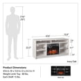 thumbnail image 3 of Ameriwood Home Hendrix 55" TV Stand with Electric Fireplace Insert and 6 Shelves, Black Oak, 3 of 9