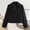 Black, variant on HUITKMM Cropped Jacket Women Short Casual Trench Jacket for Everyday Wear