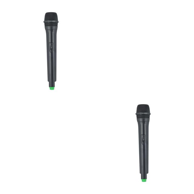 QualitChoice Artificial Handheld Microphone Kids Live Streaming Stage Performance Portable Simulation Fake Mic Props Toy Festival Big Tube Black 2Set
