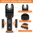 thumbnail image 2 of Hongkaii 12Pcs Extra Long Oscillating Saw Blades, Curved Edge Bi-Metal Oscillating Multitool Blade, Japanese Teeth Multitool Blades, Oscillating Tool Blade, Multitool Blades Precise Cut AZ725-32780, 2 of 7