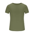 thumbnail image 4 of Dagugfen Hauts d'Entraînement pour Hommes Manches Courtes Col Rond Ajusté Confortable Couleur Unie Course Gym Hauts Athlétiques, 4 of 7