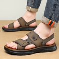 thumbnail image 2 of Mens Walking Sandals with Back Strap Arch Support Comfortable Plantar Fasciitis Sport Slides Beach Slippers, 2 of 7