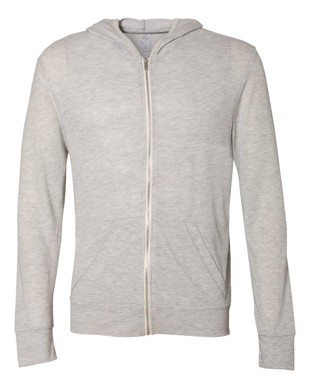 Alternative Eco-Jersey Full-Zip Hoodie, XL, Eco Light Grey