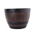 thumbnail image 2 of Almencla Indoor Outdoor Barrel Tree Planter Flower Pot 11.3 inch, 2 of 8