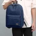 thumbnail image 2 of Sac à Dos Grande Capacité Sangle Ajustable Couleur Unie Simplicité Sac de Voyage en Nylon pour l'Extérieur, 2 of 7