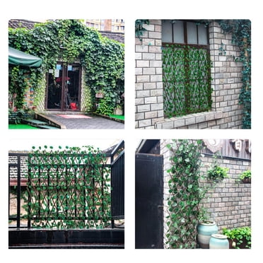 Langgg Retractable Garden Fence Privacy Screen Outdoor Sweet Potato Leaves