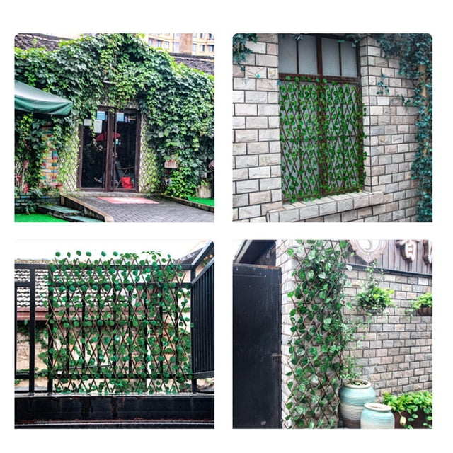 Langgg Retractable Garden Fence Privacy Screen Outdoor Sweet Potato Leaves