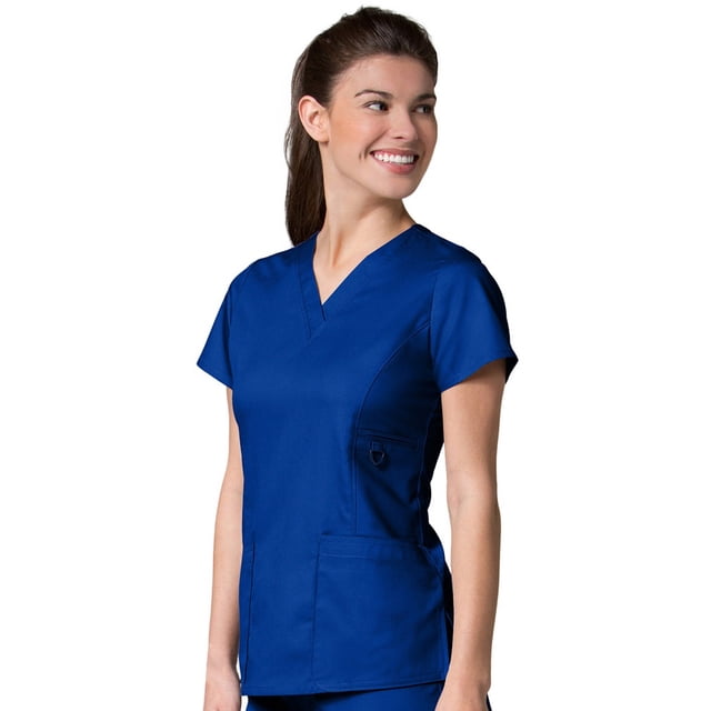 Haut de Sarrau Uni à Col en V COOLMAX pour Femmes EON