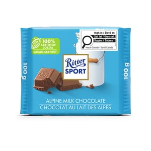 Ritter Sport 30 % Chocolat de lait alpin de cacao, 100 g