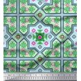 thumbnail image 2 of Soimoi Poly Georgette Fabric Floral & Damask Patchwork Decor Fabric Printed Yard 42 Inch Wide, 2 of 3