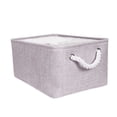 thumbnail image 1 of Panxico Home Textile Storage Canvas Fabric Foldable Basket Laundry Storage Baskets with Handles For Toys Gray 36, 1 of 5