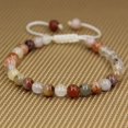 thumbnail image 2 of Natural Multicolor Rutilated Quartz Gemstone 6mm Round Beads Adjustable Bracelet 7" Unisex, 2 of 3