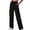 Black, variant on LLYwey Sales Clearance Fleece Sweatpants Women Ladies New Straight Tube Solid Color Multi Pocket High Waisted Drawstring Work Sweatpants Pants New Full Length Pants Trousers Regular Fitted Black XXL