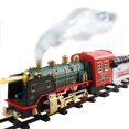 thumbnail image 1 of Ensemble de Train pour Arbre de Noël Train Électrique Rechargeable pour Garçons Filles avec Télécommande Lumières à Vapeur Son Cadeaux de Noël Voies Ferrées Jouets, 1 of 5