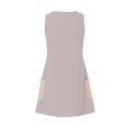 thumbnail image 4 of Timegard Robes pour Femmes Col en V Été Décontracté Robes T-Shirt Sortie de Plage Robe Débardeur avec Poches, 4 of 5